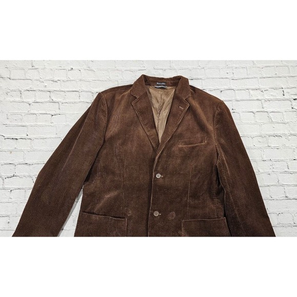 Andrew Fezza Corduroy Blazer Jacket Brown Cotton MENS SIZE XL - Picture 4 of 7